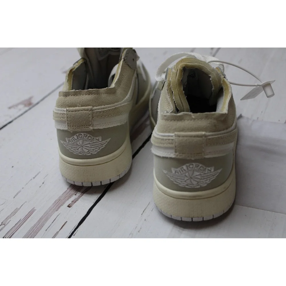 Jordan 1 Low SE Craft Tech Grey Suede Sneakers White 7 Neutral